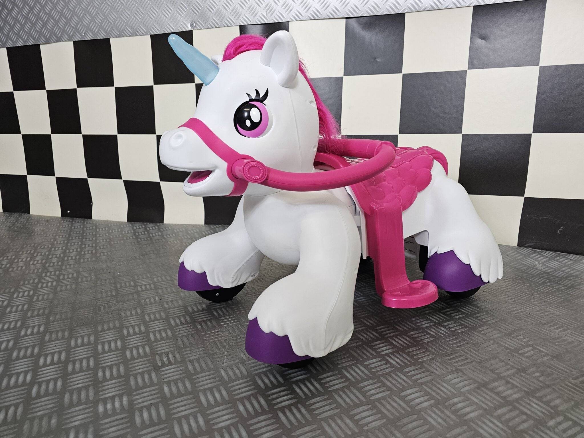 Pony Elettrico Unicorno 12 V per Bambini – Bianco