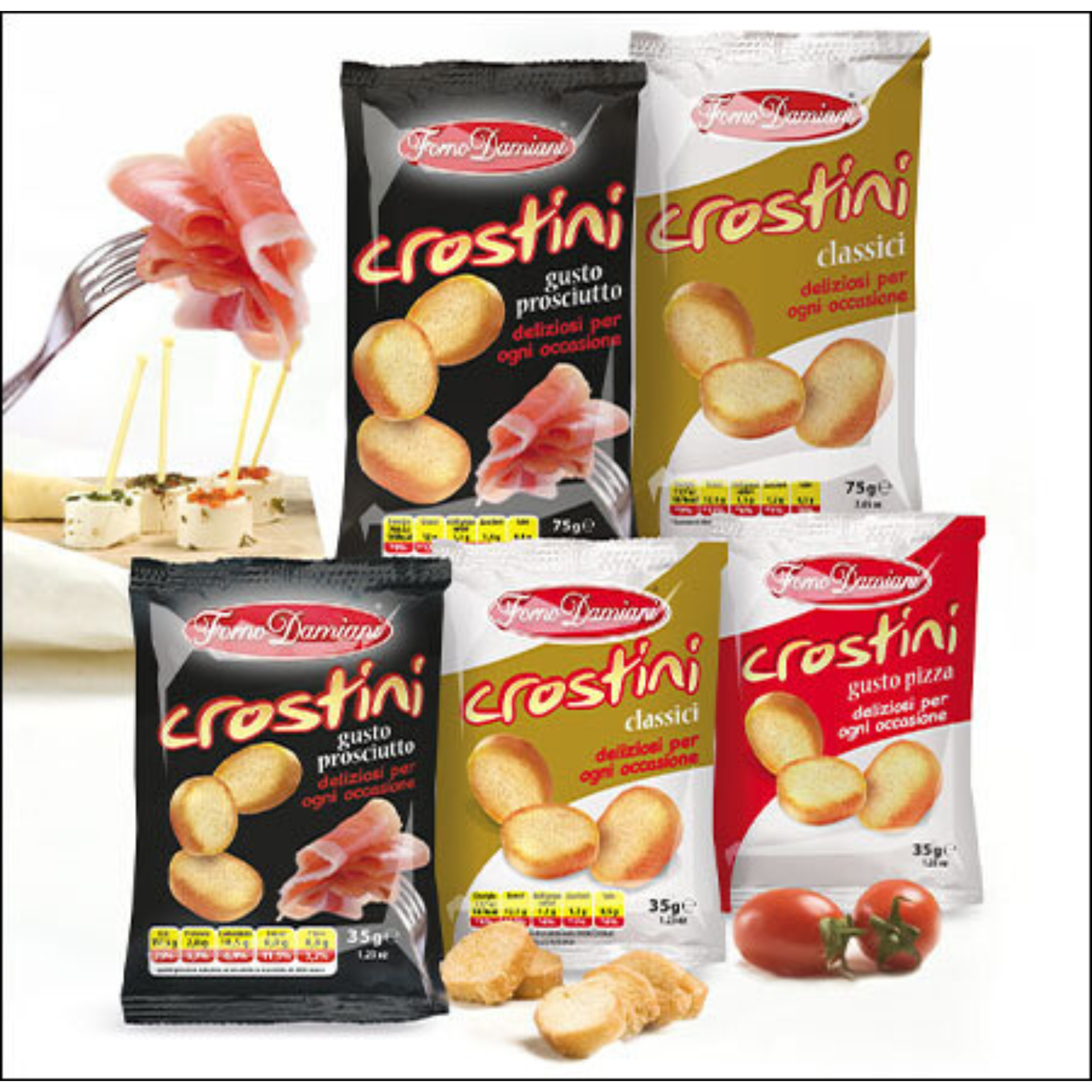 Crostini Forno Damiani da 35gr - Confezione da 50 pezzi
