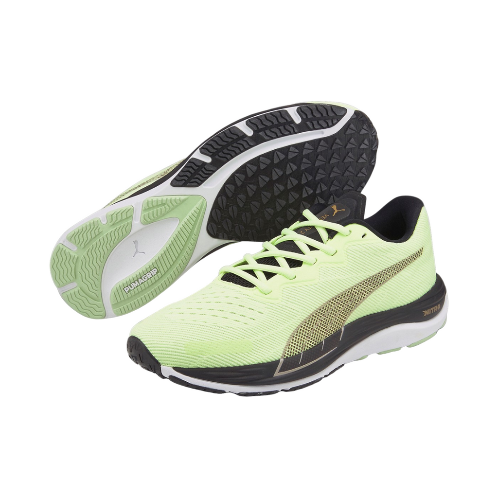 Puma Velocity Nitro 2 Run 75 378529-01 Fast Yellow Black Scarpa Running Uomo Velocità