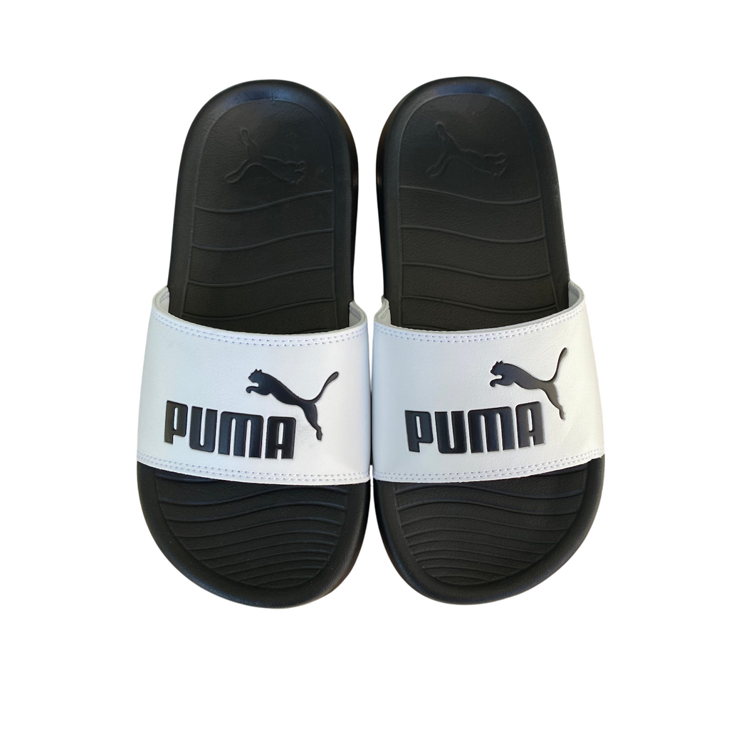 Puma ciabatta da ragazzo da mare piscina Popcat 20 PS 372017-02 bianco-nero