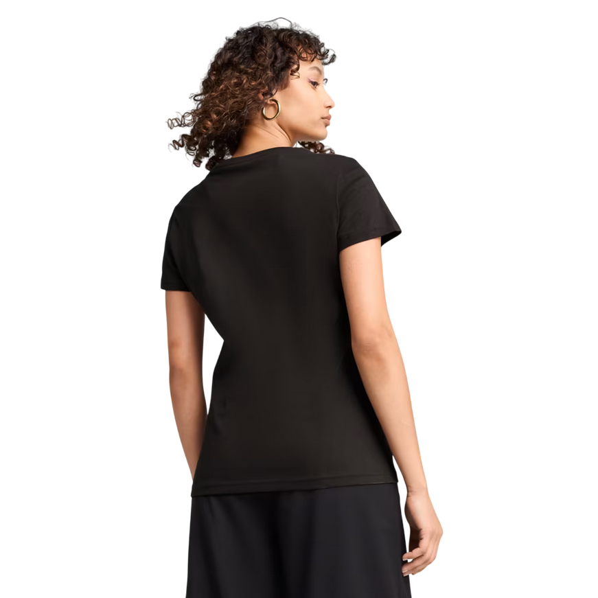 Puma T-Shirt Donna 684991-01 Nero Logo Lab Slim Fit Cotone