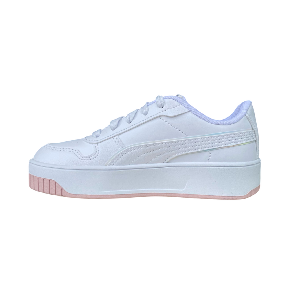Puma scarpa sneakers da ragazza Carina Street Holo 2.0 398284-01 bianco-malva