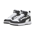 Puma scarpa alta da ragazzi con laccio e strappo Rebound V6 393832-01 bianco-nero