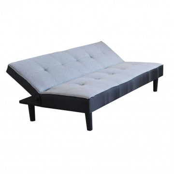 Divano letto moderno Alvin con struttura in metallo e legno