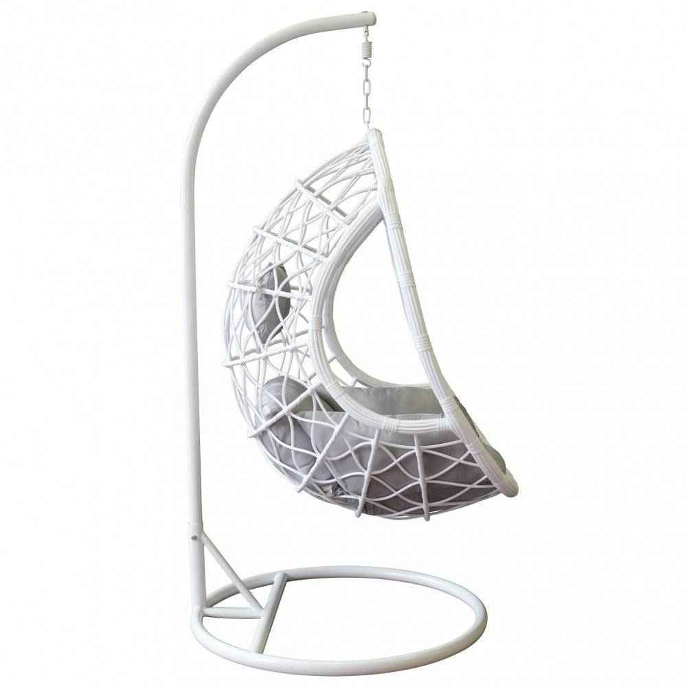 Dondolo Capraia - Wicker e Metallo Colore Bianco 195x93x122cm