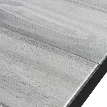 Tavolo Mackay 200 x 100 - struttura in alluminio, piano in ceramica effetto legno