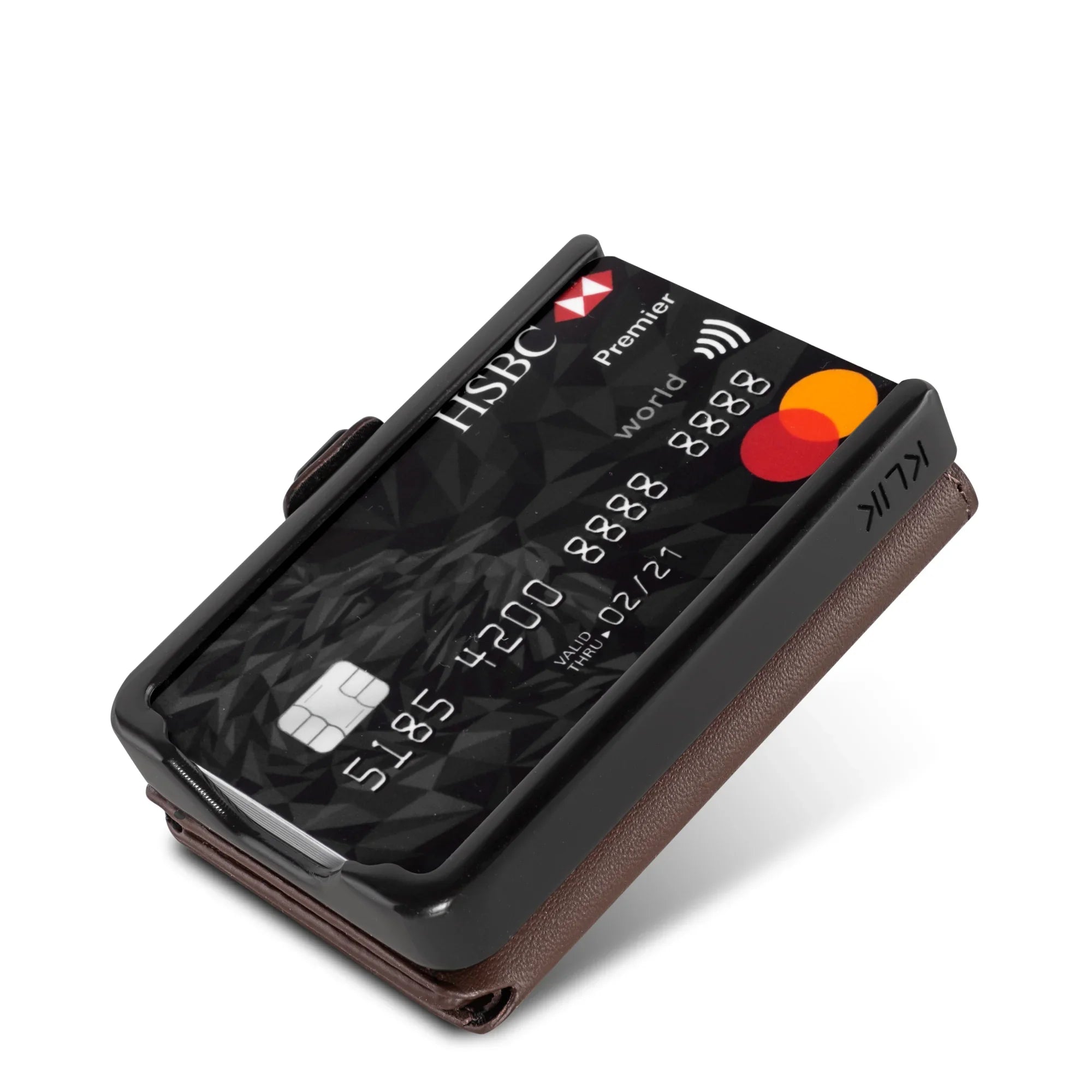 KLIK Minimal SLIM senza portamonete Pelle Marrone