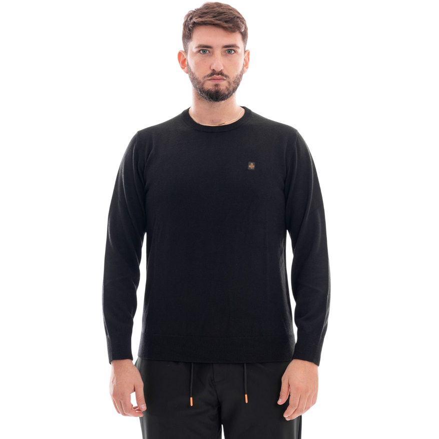 RefrigiWear Bennet Wash Pullover M26908 Nero - Maglione Uomo in Lana Merino
