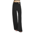 Relish Pantalone da donna GAGAT vita alta con fibbie più arricci palazzo RDP2407036040 nero
