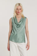 Relish Blusa WOLFY smanicata con scollo morbido raso RDP2603055017 verde ghiaccio