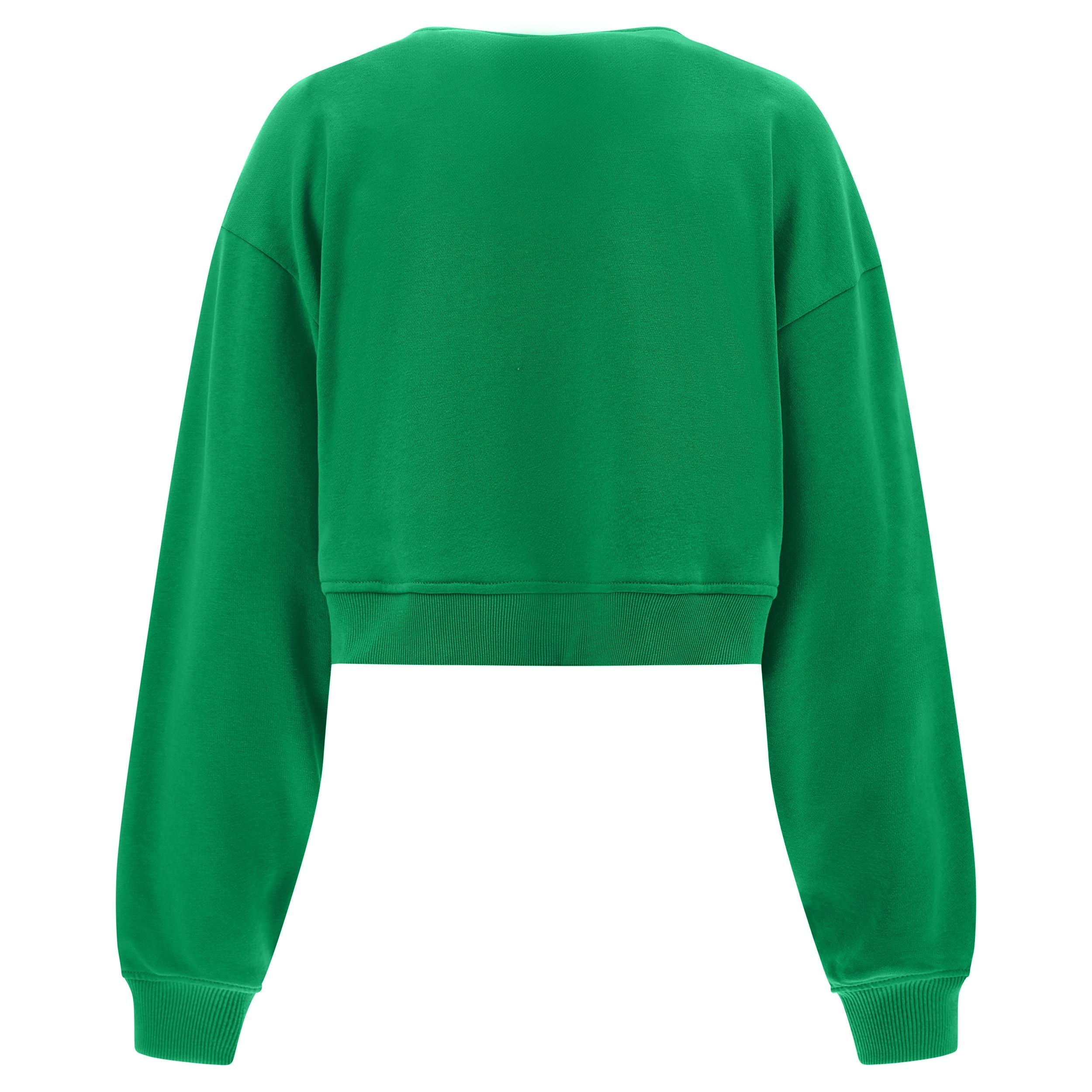 Freddy felpa leggera da donna corta  S3WGZS1 V87 verde