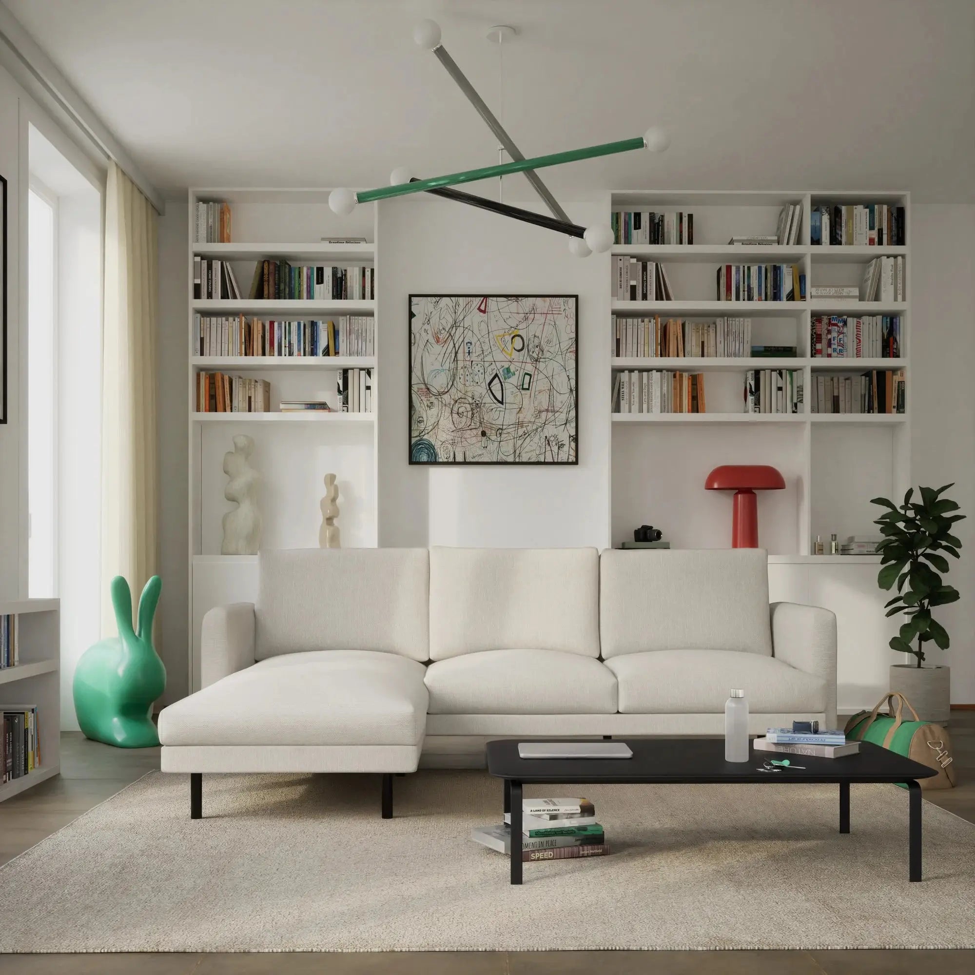 Divano Angolare 4 Posti BRERA Sinistra - Beige