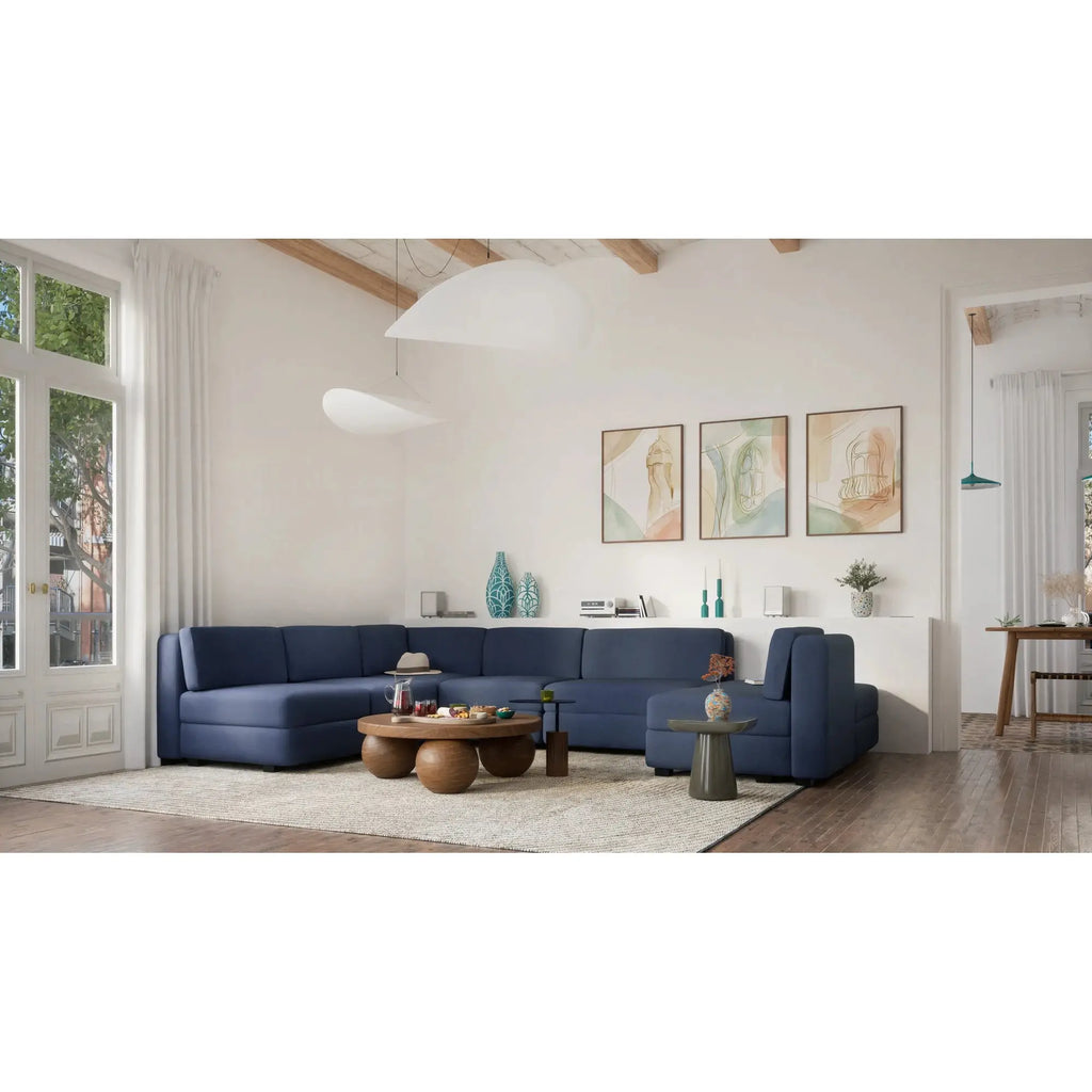 Divano Modulare GRACIA - Modulo Angolo Blu Scuro
