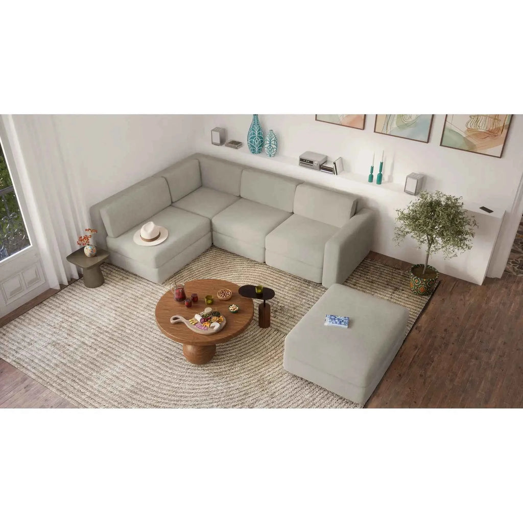 Divano Modulare GRACIA - Modulo Singolo Grande Beige Grigio