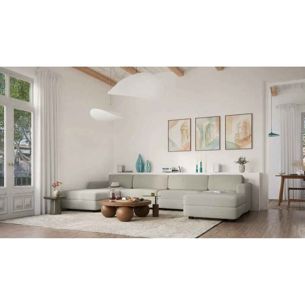 Divano Modulare GRACIA - Modulo Singolo Grande Beige Grigio