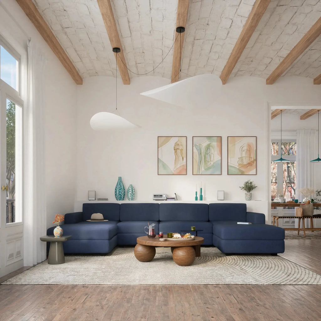 Divano Modulare GRACIA - Modulo Singolo Grande - Blu Scuro
