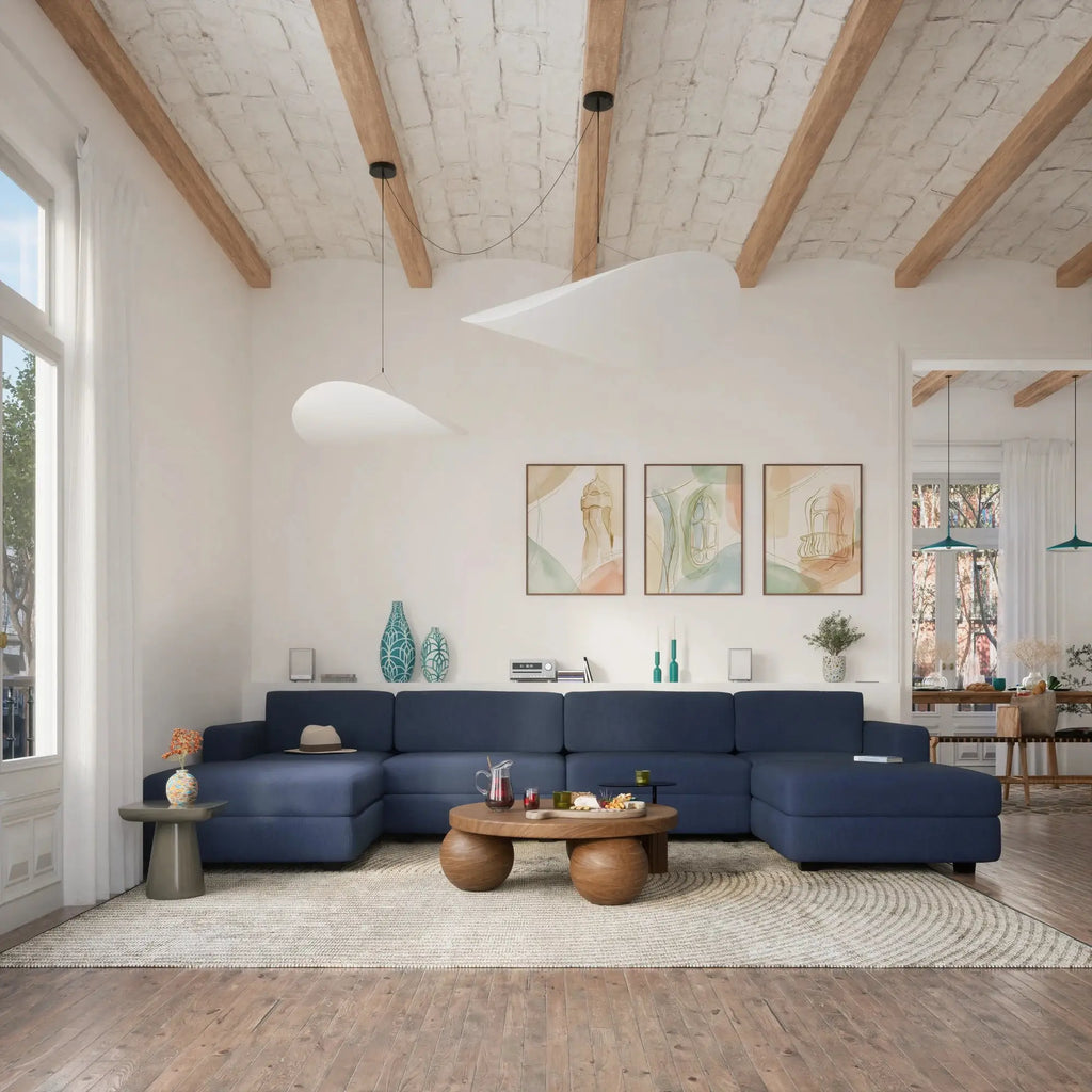Divano Modulare GRACIA - Modulo Singolo Grande - Blu Scuro