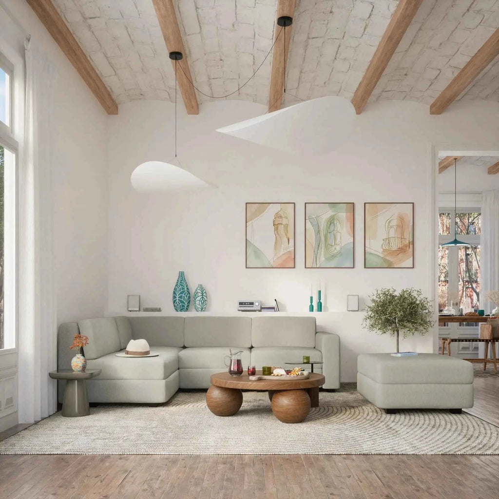 Divano Modulare GRACIA - Modulo Singolo - Beige Grigio