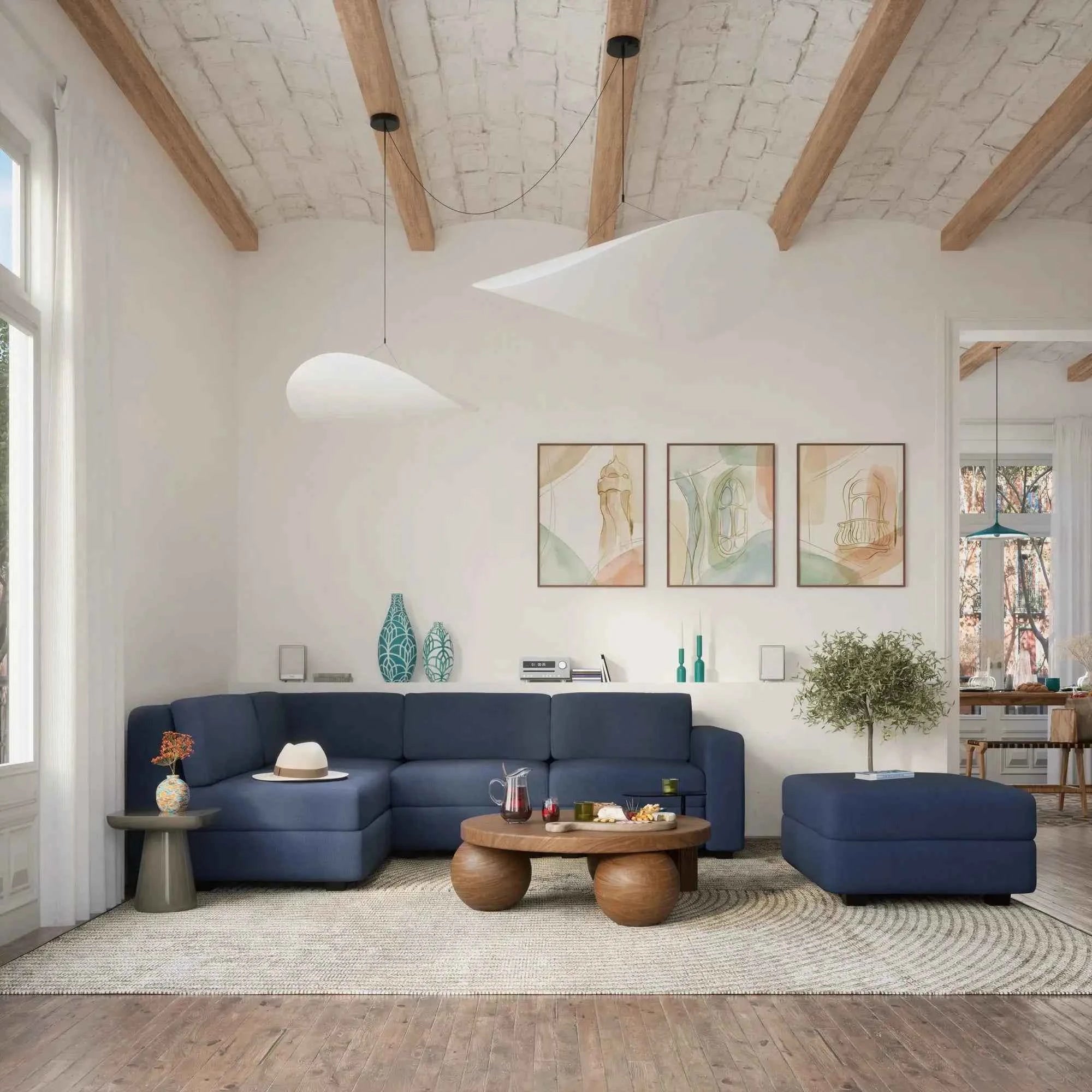 Divano Modulare GRACIA - Modulo Singolo Blu Scuro