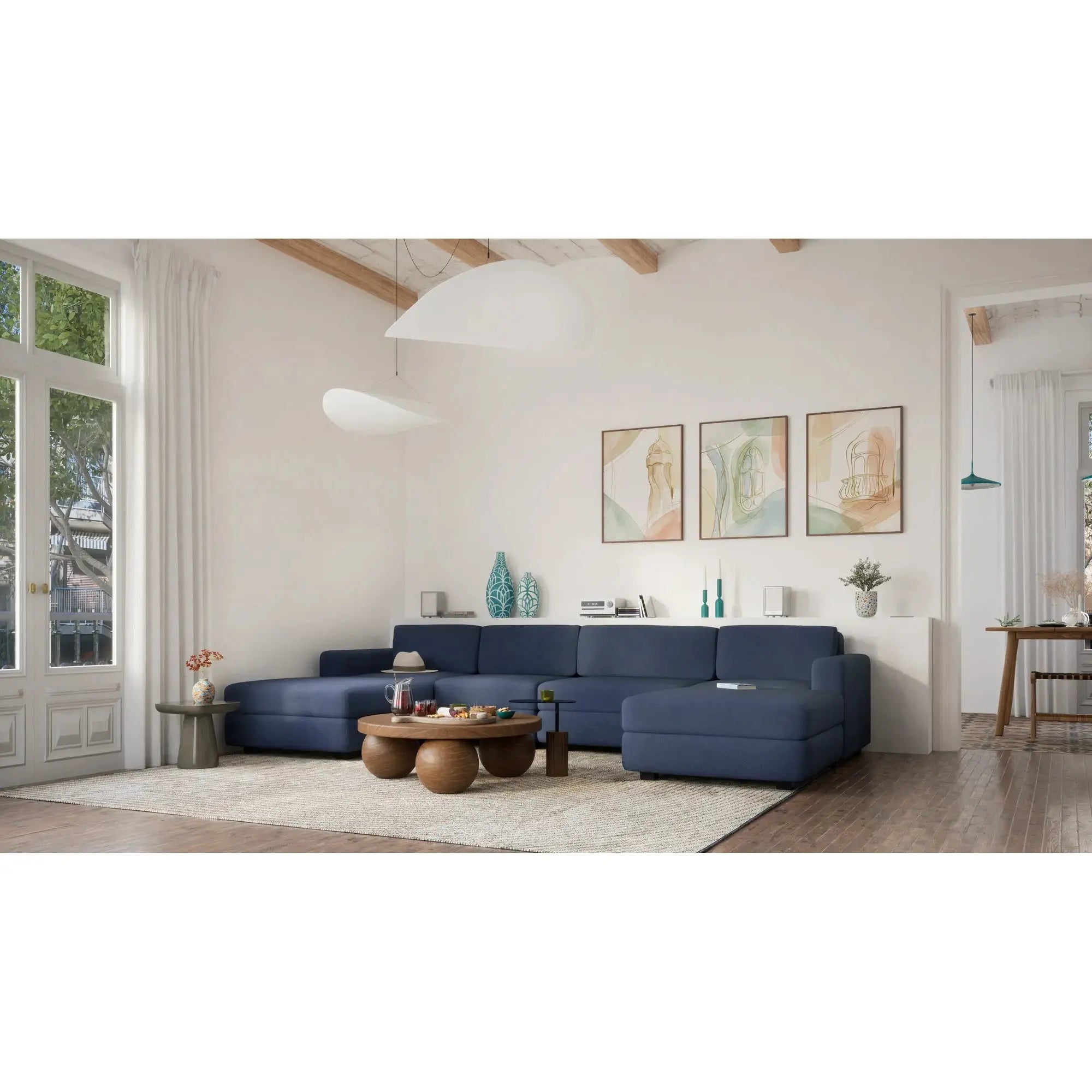 Divano Modulare GRACIA - Modulo Singolo Blu Scuro