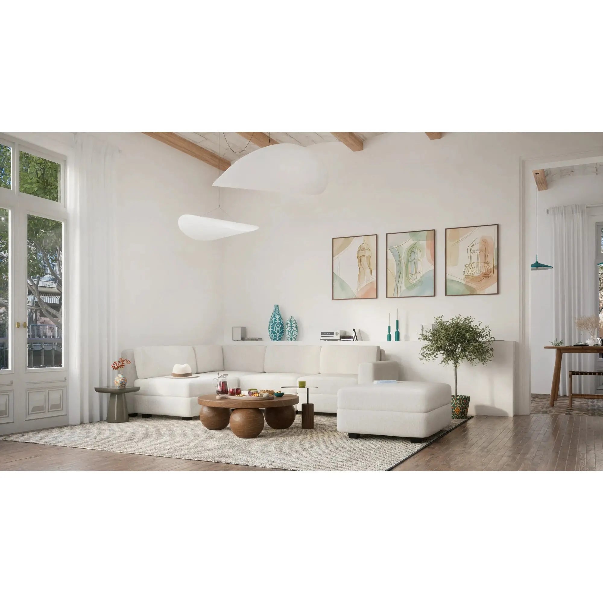 Divano Modulare GRACIA - Modulo Terminale Beige