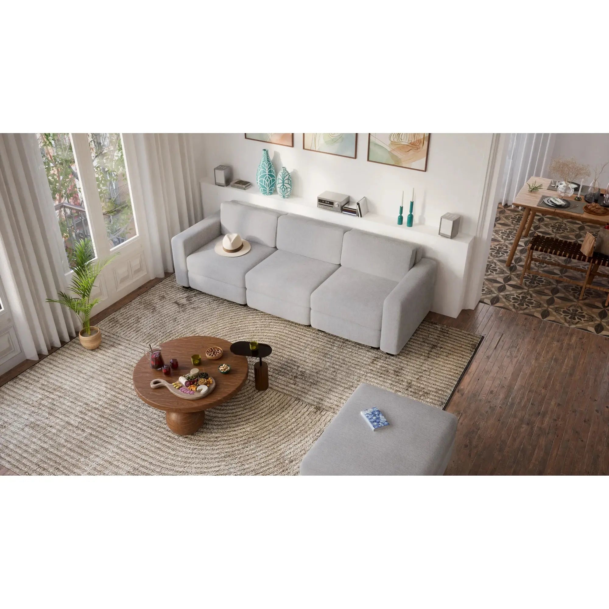 Divano Modulare GRACIA - Modulo Terminale - Grigio