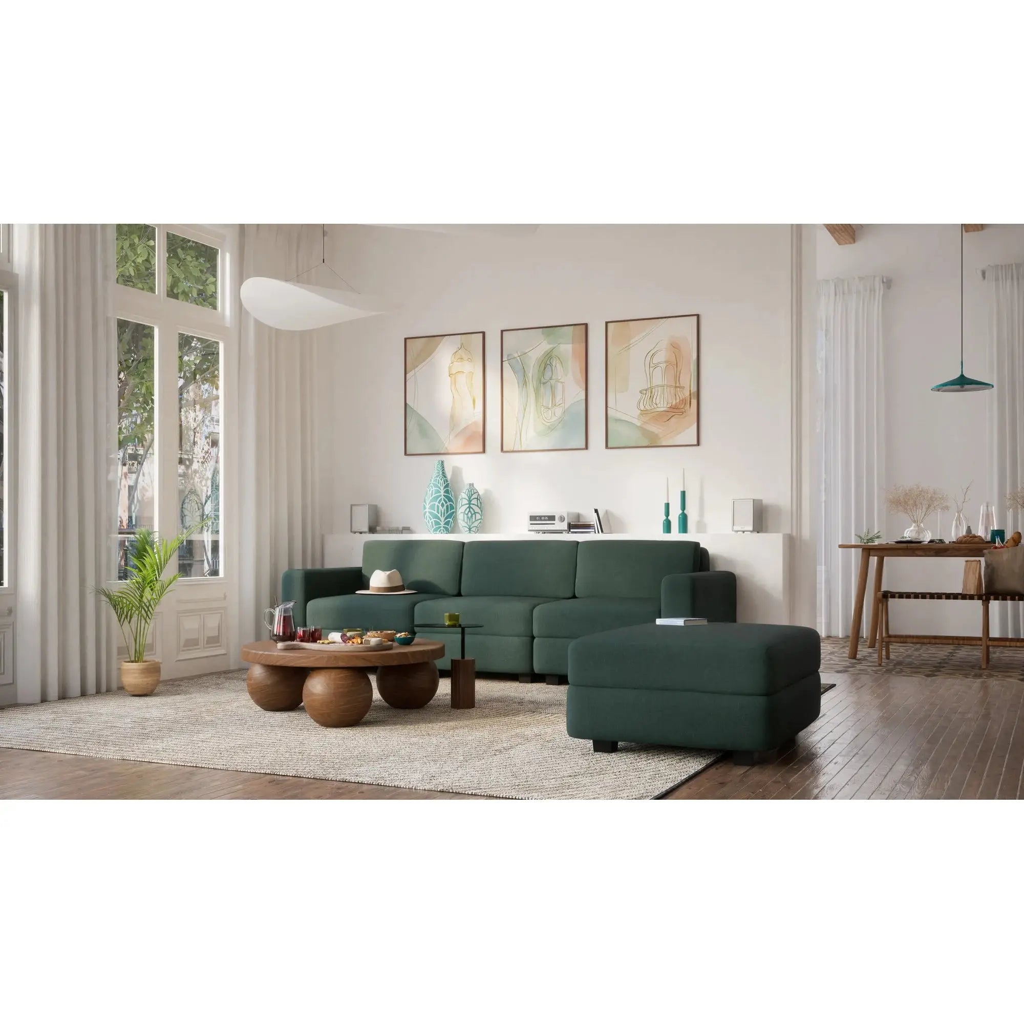 Divano Modulare GRACIA - Modulo Terminale Verde