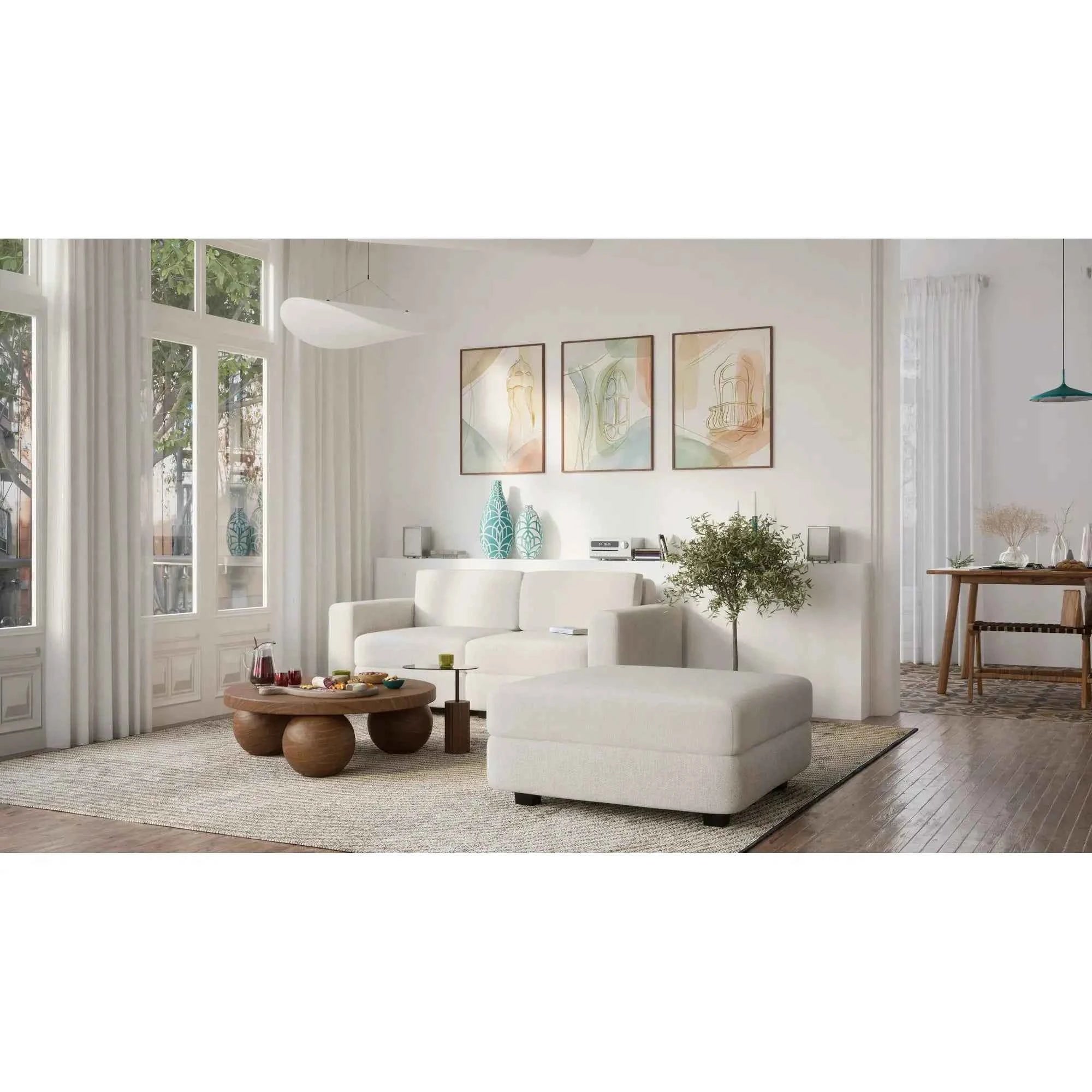 Divano Modulare 2 Posti GRACIA - Beige Crema
