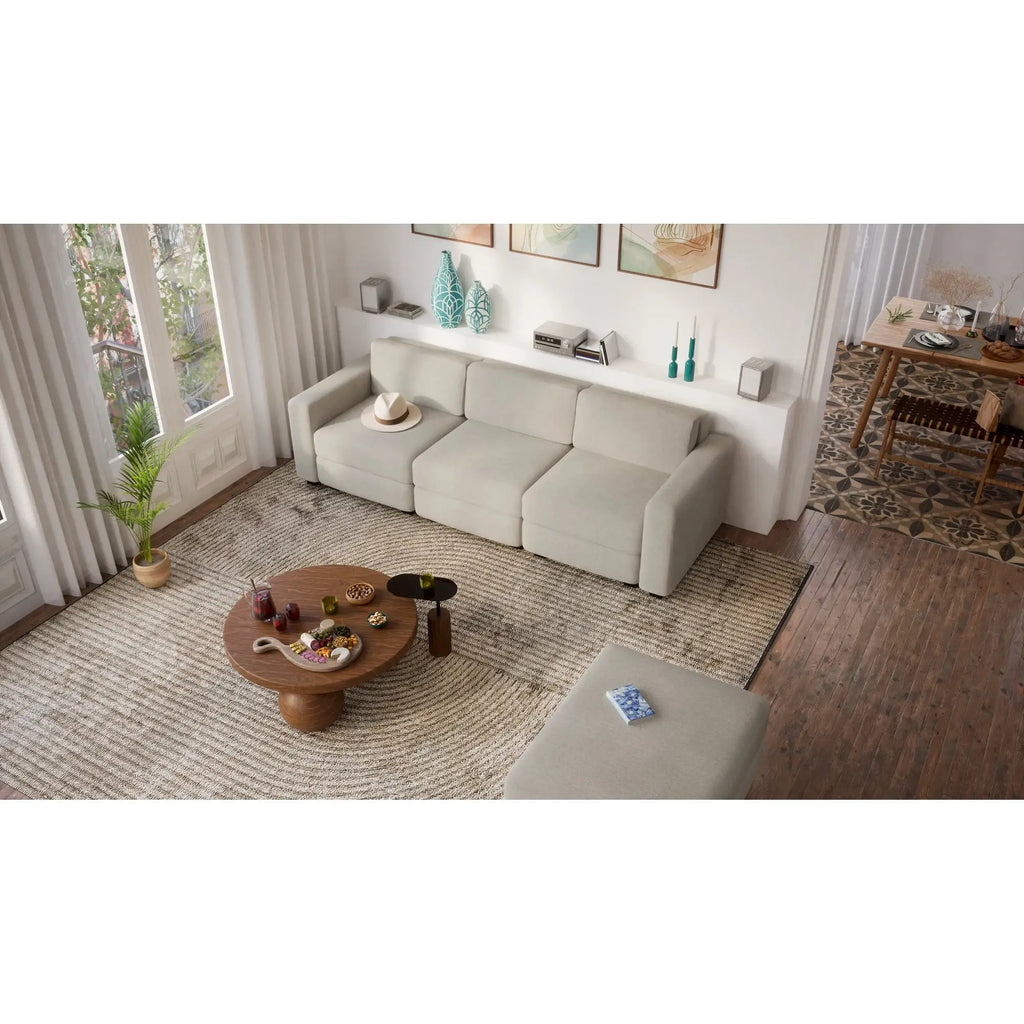 Divano Modulare 3 Posti GRACIA - Beige Grigio