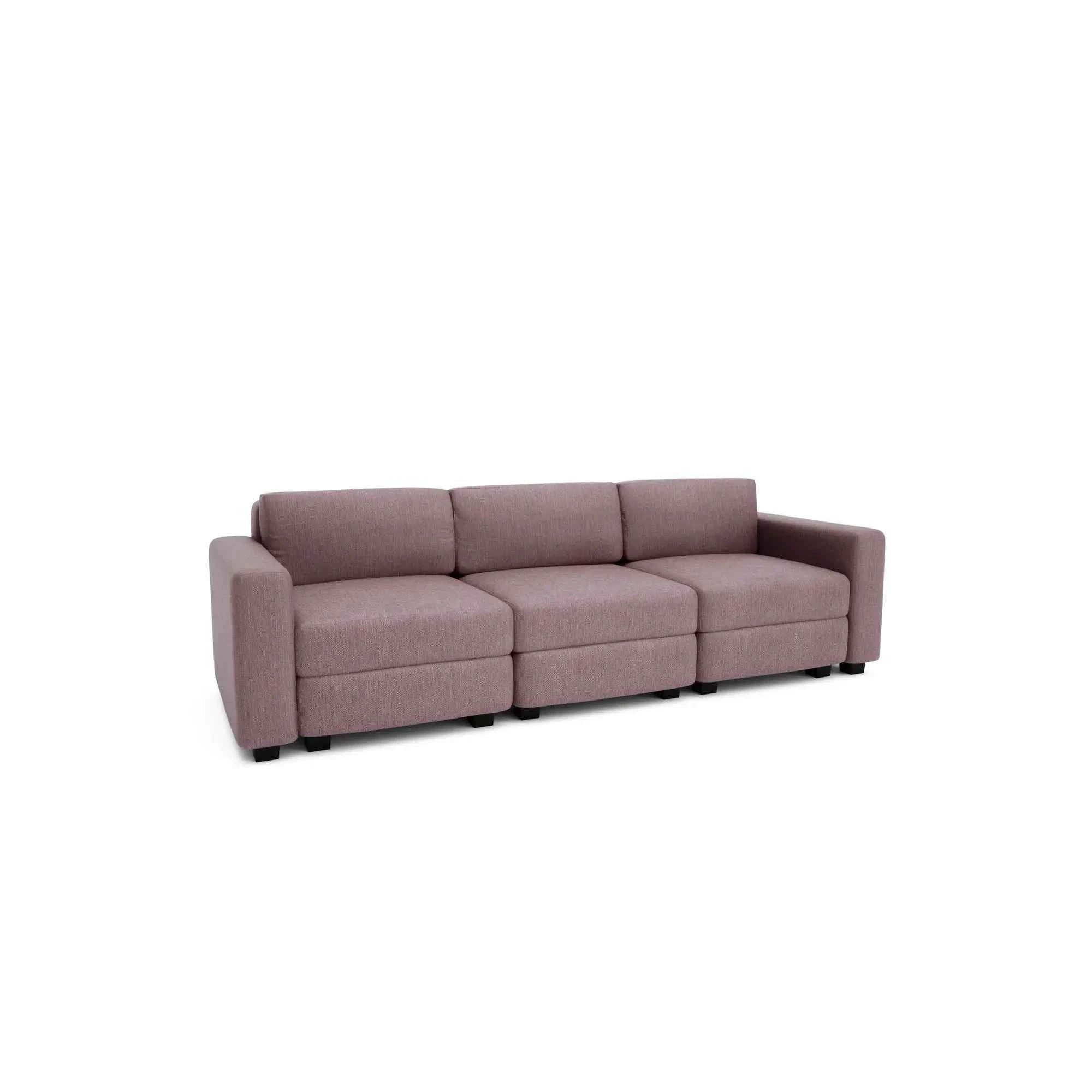 Divano Modulare 3 Posti GRACIA - Rosa Polvere