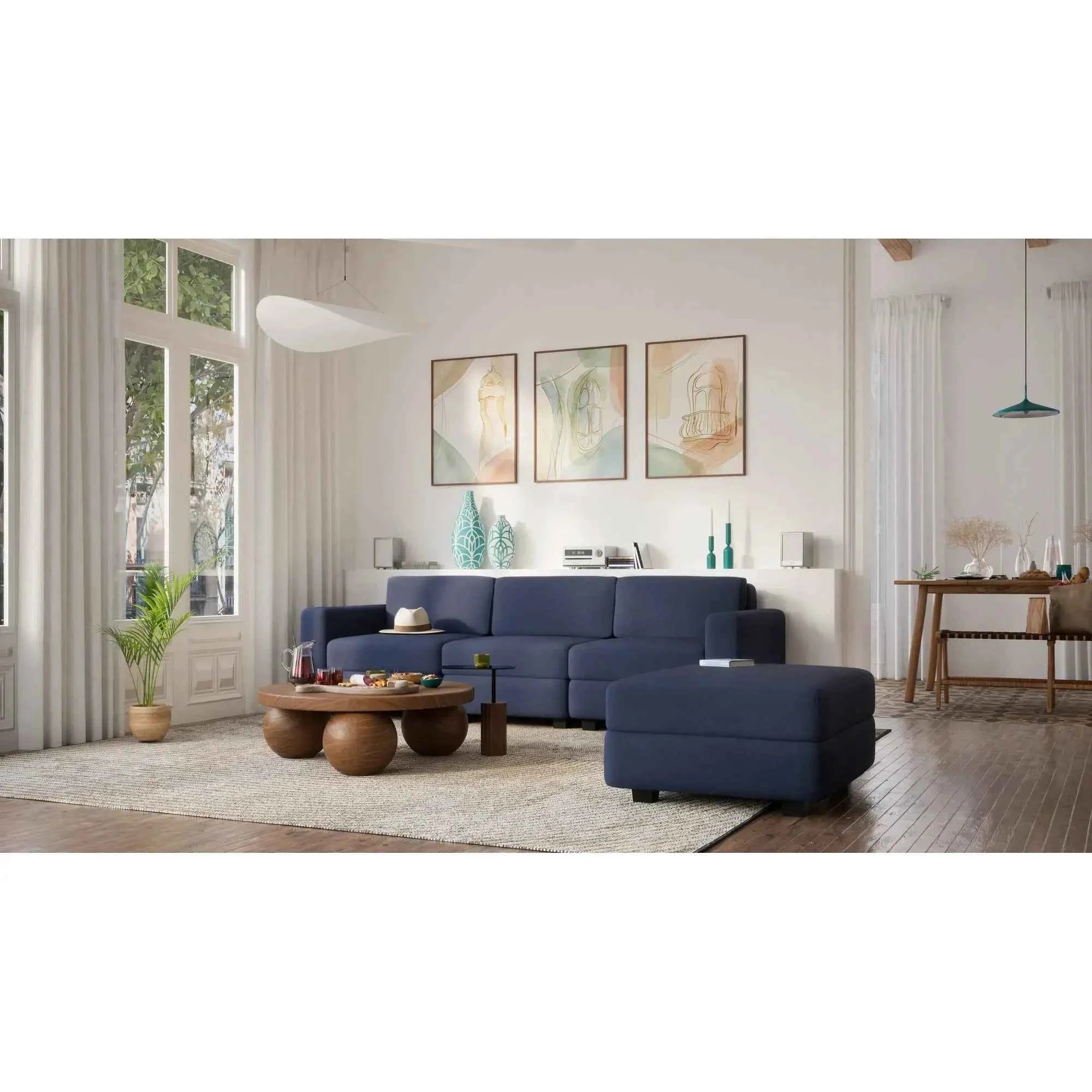 Divano Modulare 3 Posti GRACIA - Blu Scuro
