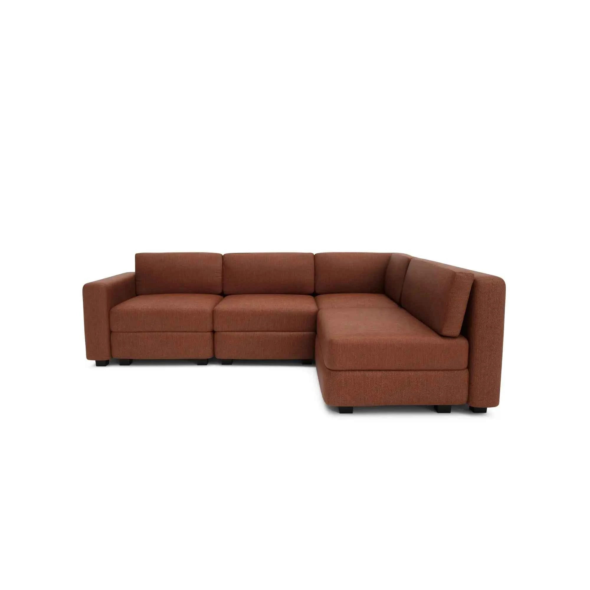 Divano Modulare 4 Posti Angolare GRACIA - Terracotta