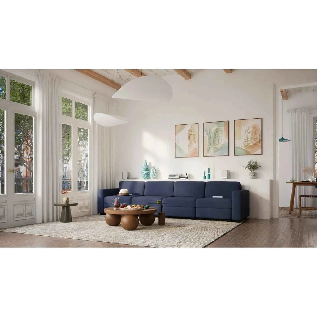 Divano Modulare 4 Posti GRACIA - Blu Scuro