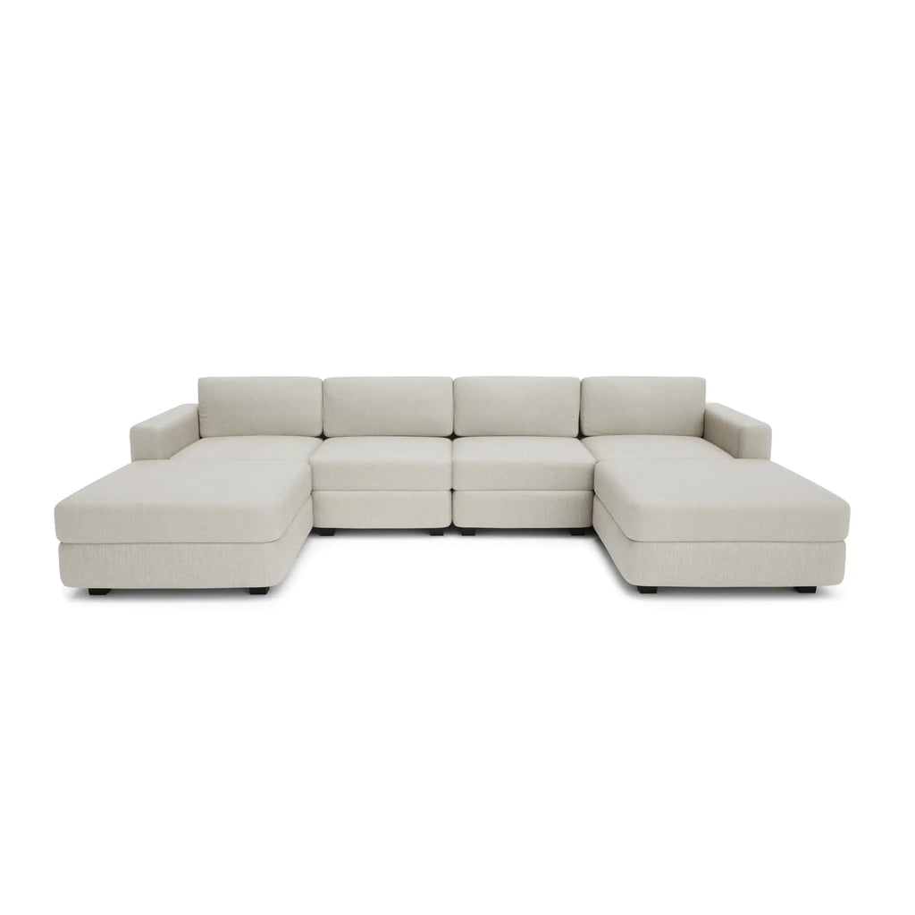 Divano Modulare GRACIA Forma U 180x320x180 Beige Crema