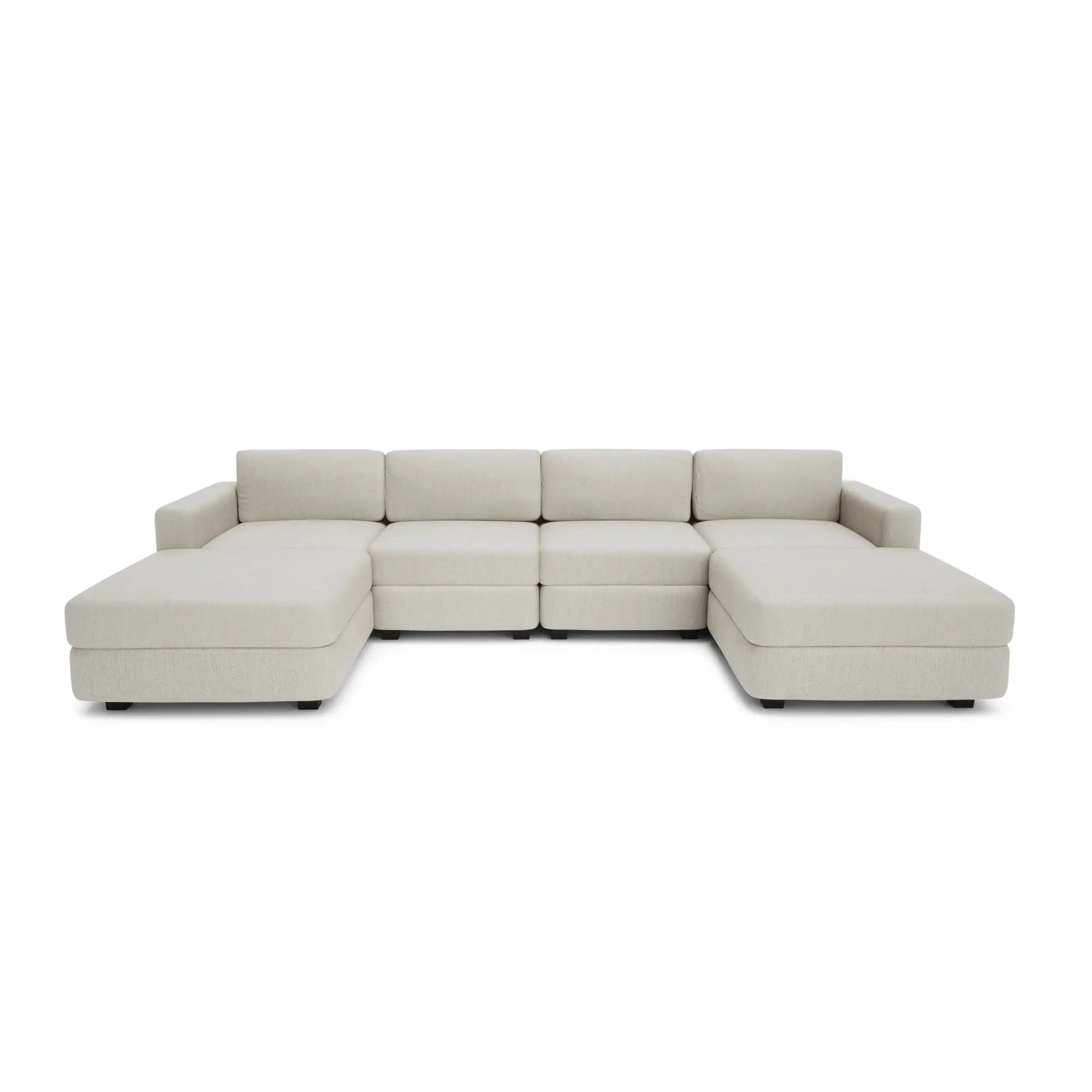 Divano Modulare GRACIA Forma U 180x320x180 Beige Crema
