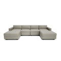 Divano Modulare GRACIA Forma U 180x320x180 Beige Grigio
