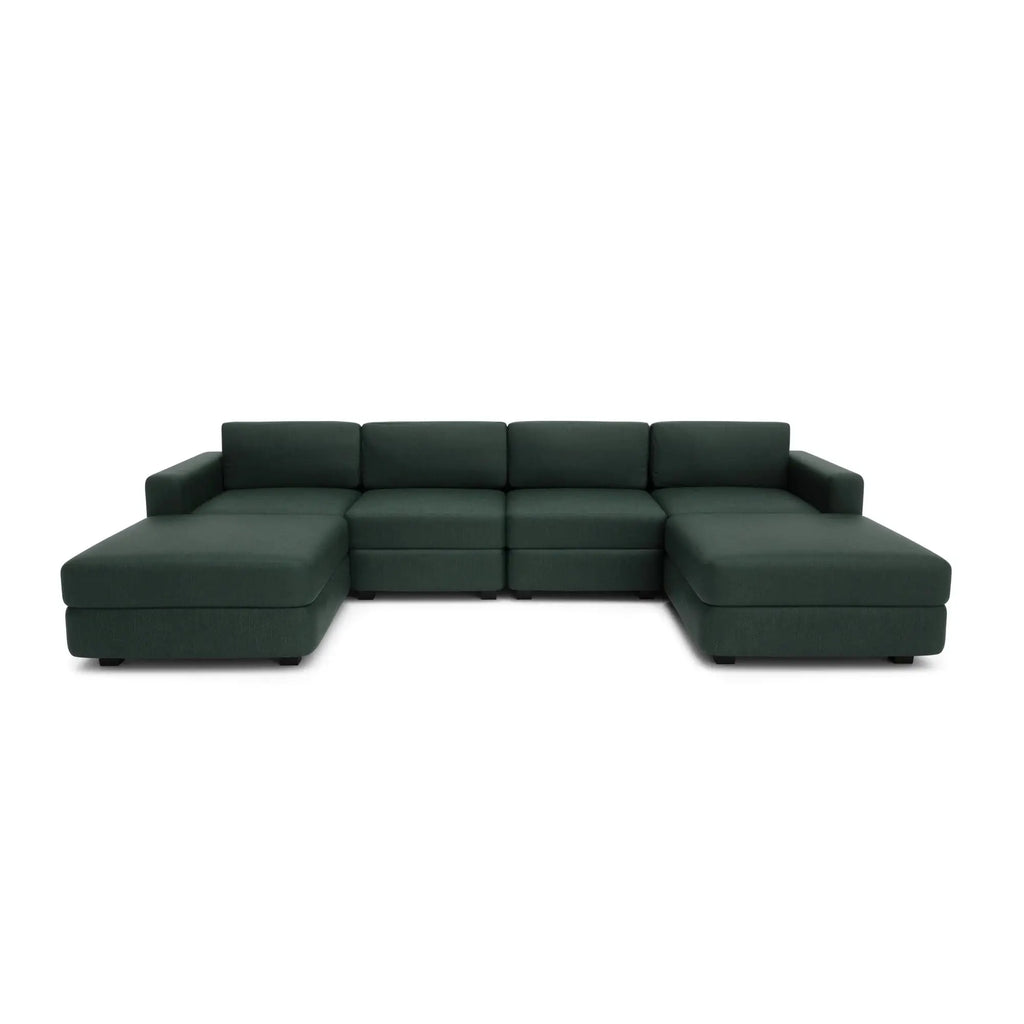 Divano Modulare GRACIA - Forma U 180x320x180 cm - Verde
