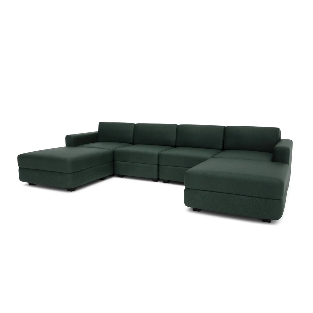 Divano Modulare GRACIA - Forma U 180x320x180 cm - Verde