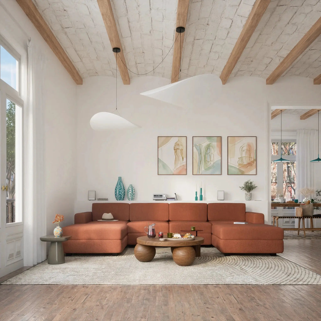 Divano Modulare GRACIA - Forma U 180x320x180 cm - Terracotta