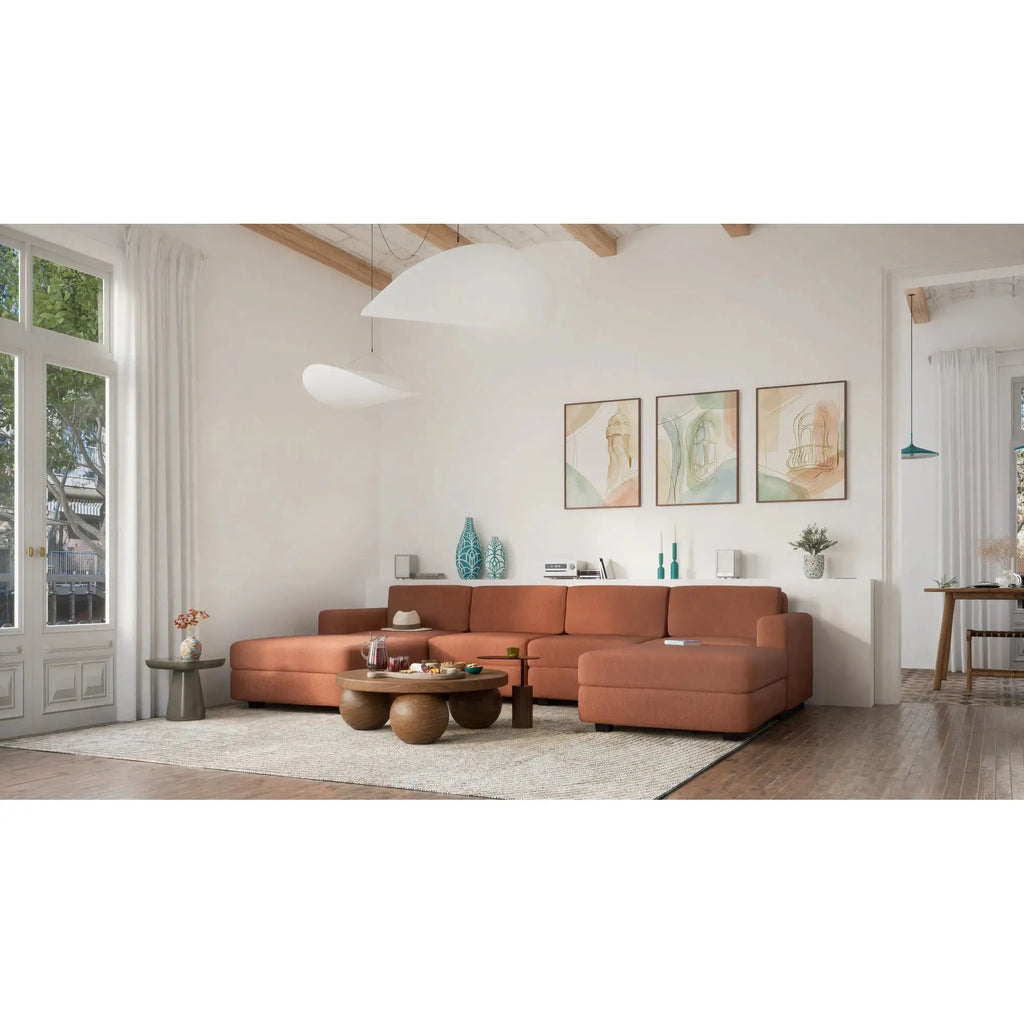 Divano Modulare GRACIA - Forma U 180x320x180 cm - Terracotta