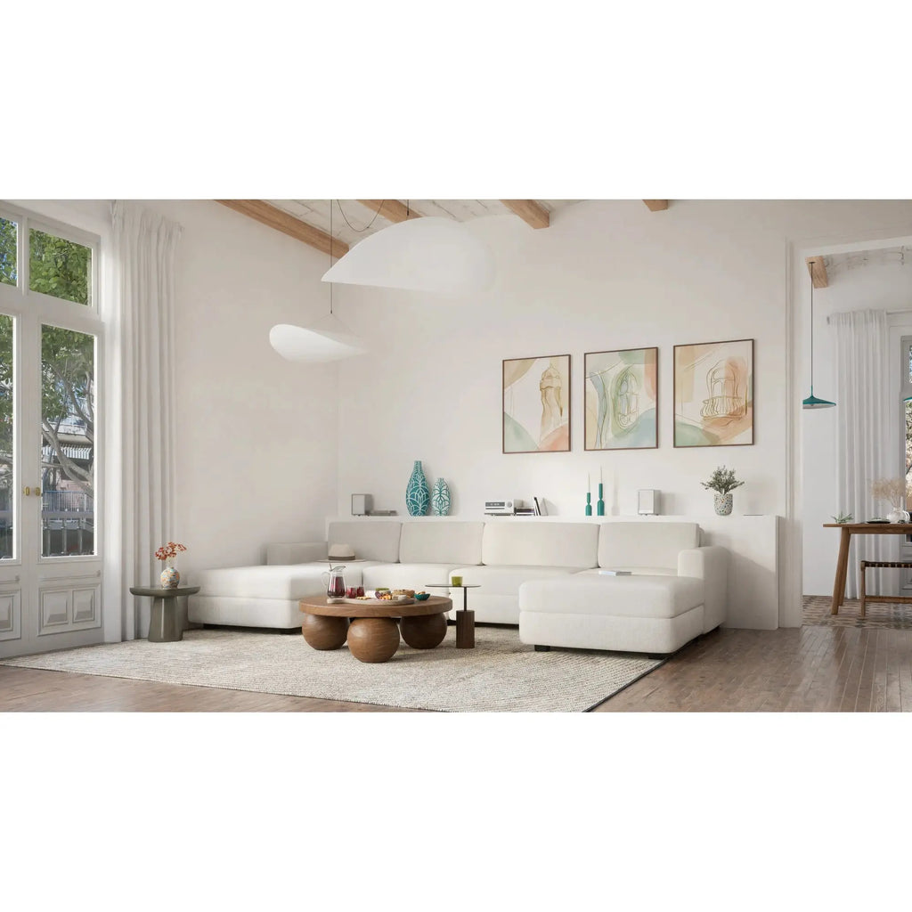 Divano Modulare GRACIA - Configurazione a U Beige Crema