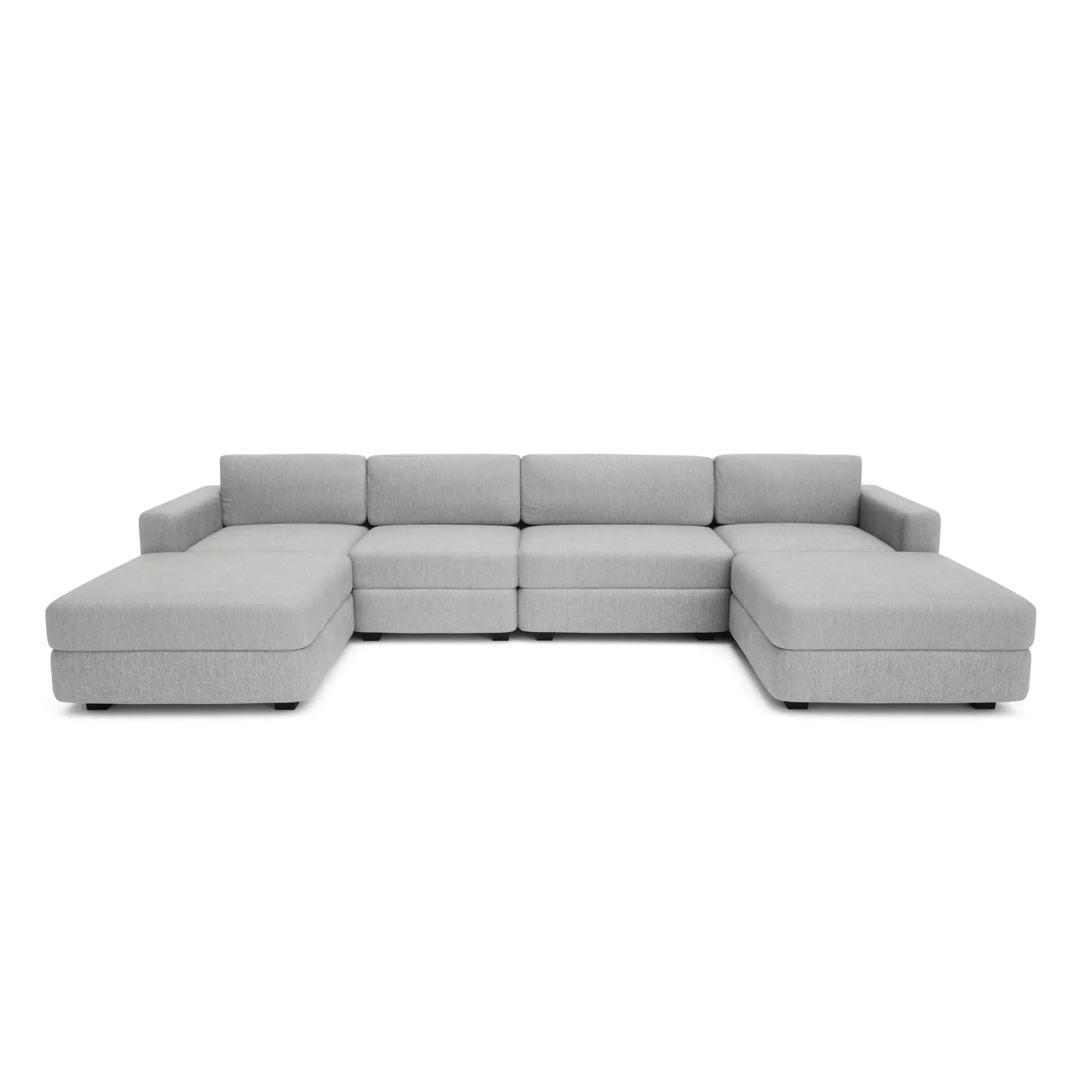 Divano Modulare GRACIA - Configurazione U 180x340x180 cm Grigio