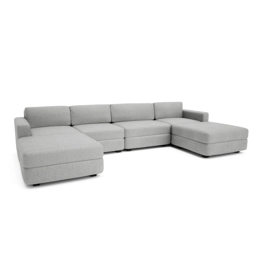 Divano Modulare GRACIA - Configurazione U 180x340x180 cm Grigio