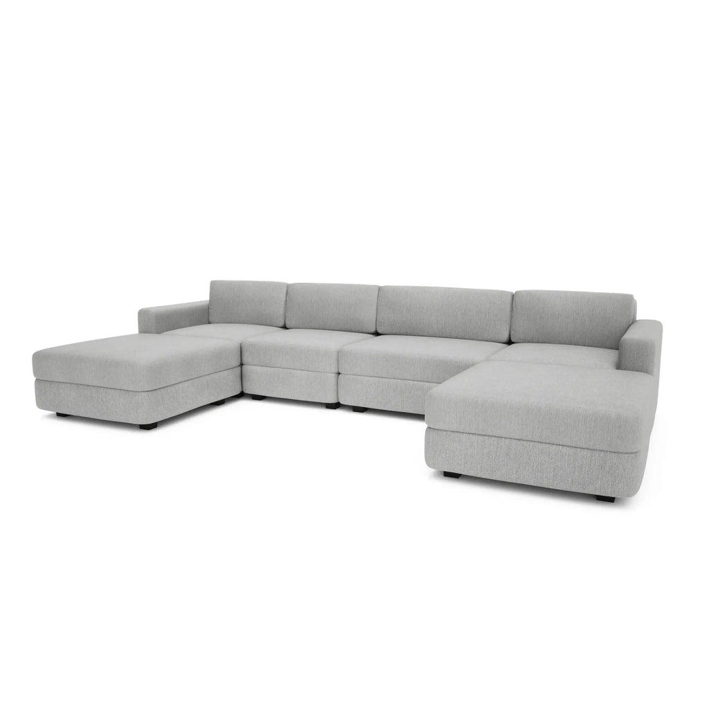Divano Modulare GRACIA - Configurazione U 180x340x180 cm Grigio
