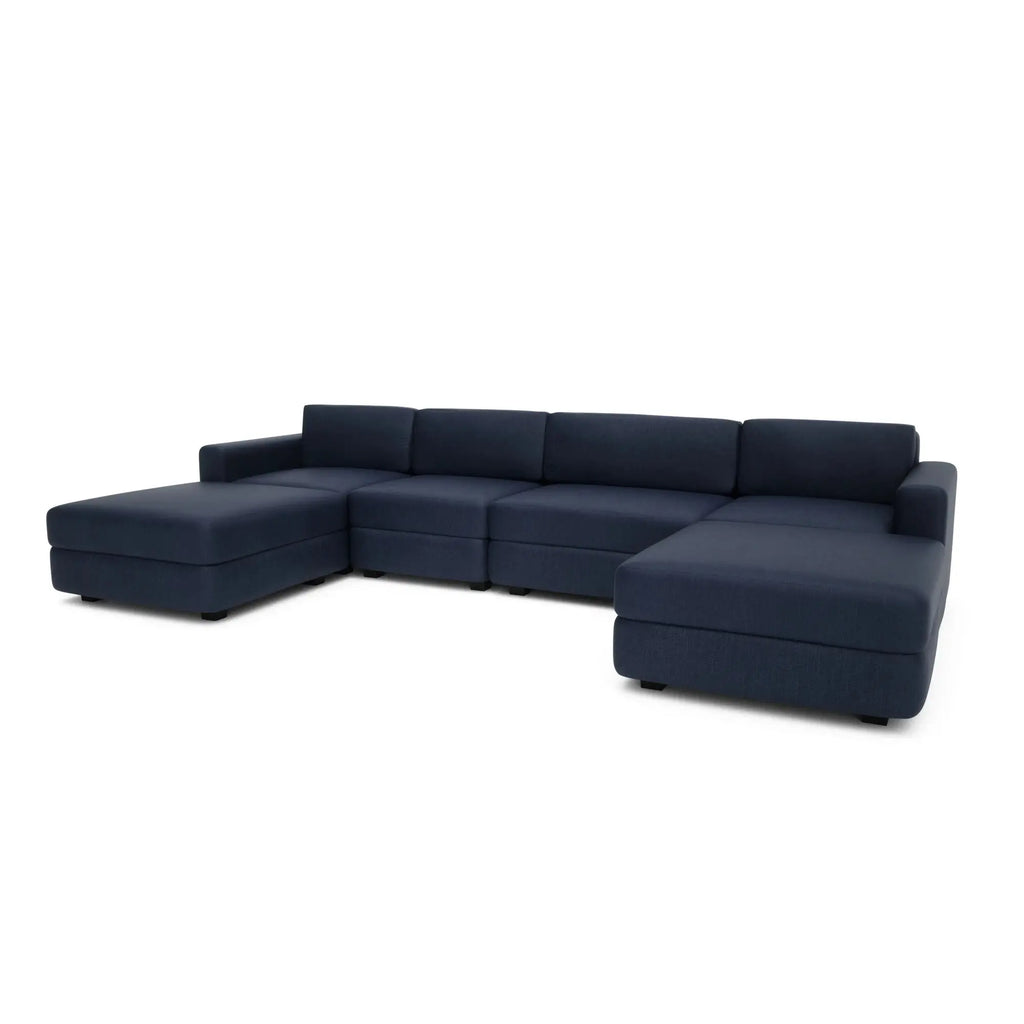 Divano Modulare GRACIA - Configurazione U 180x340x180 cm Blu