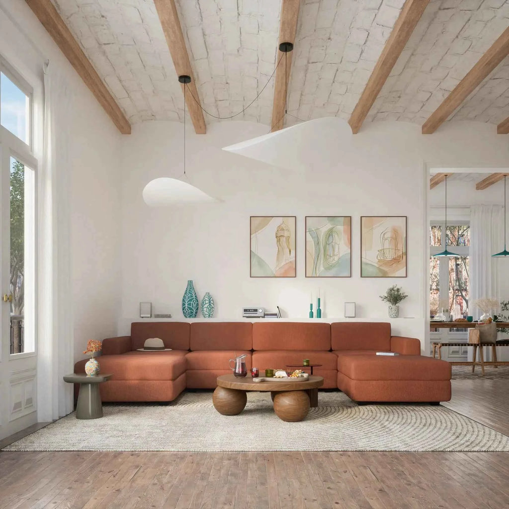 Divano Modulare GRACIA - Configurazione a U Terracotta