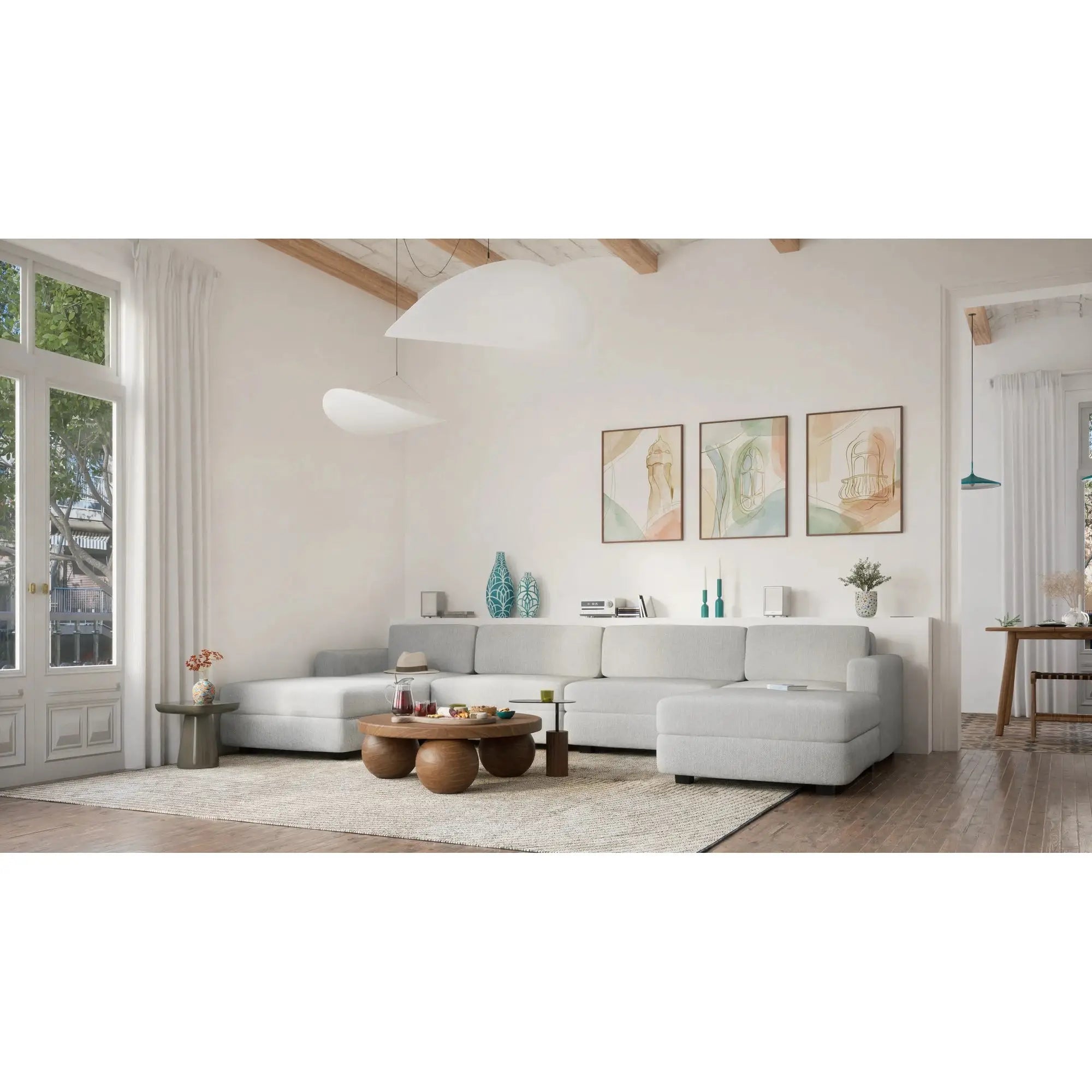 Divano Modulare GRACIA U-shape 180x360x180 cm - Grigio