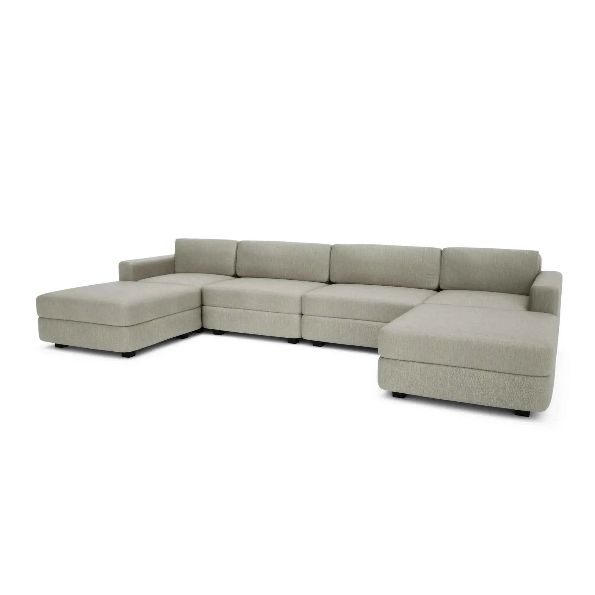 Divano Modulare GRACIA - Configurazione U 180x360x180 cm Beige Grigio