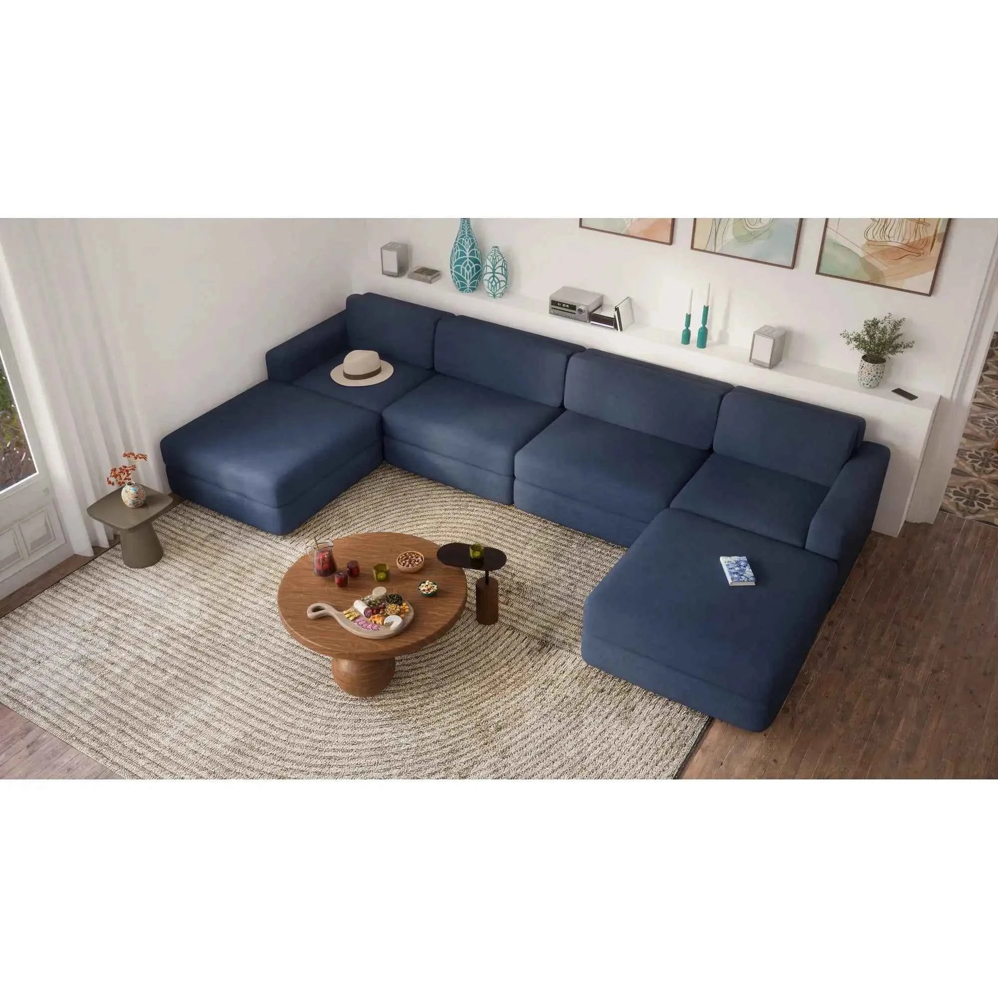 Divano Modulare GRACIA U-shape 180x360x180 cm - Blu Scuro