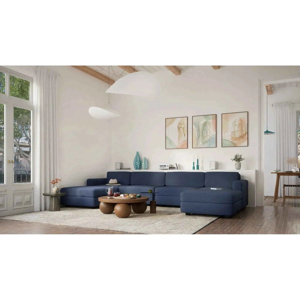 Divano Modulare GRACIA U-shape 180x360x180 cm - Blu Scuro